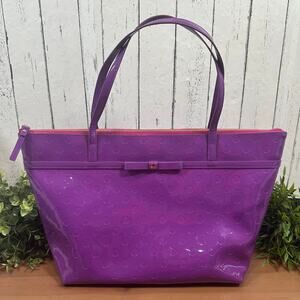 Kate Spade Sophie Camellia Street Purple Tote Bag